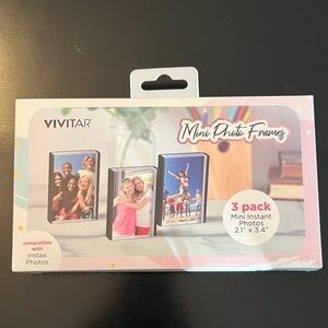 Vivitar Black Mini Photo Frames - 3 Pack